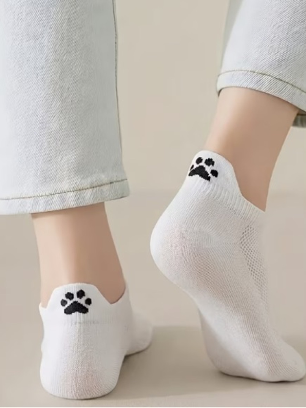 *Buy Now* Black And White Mix  Paws Socks - Pack of 5 - Picture 2 of 2